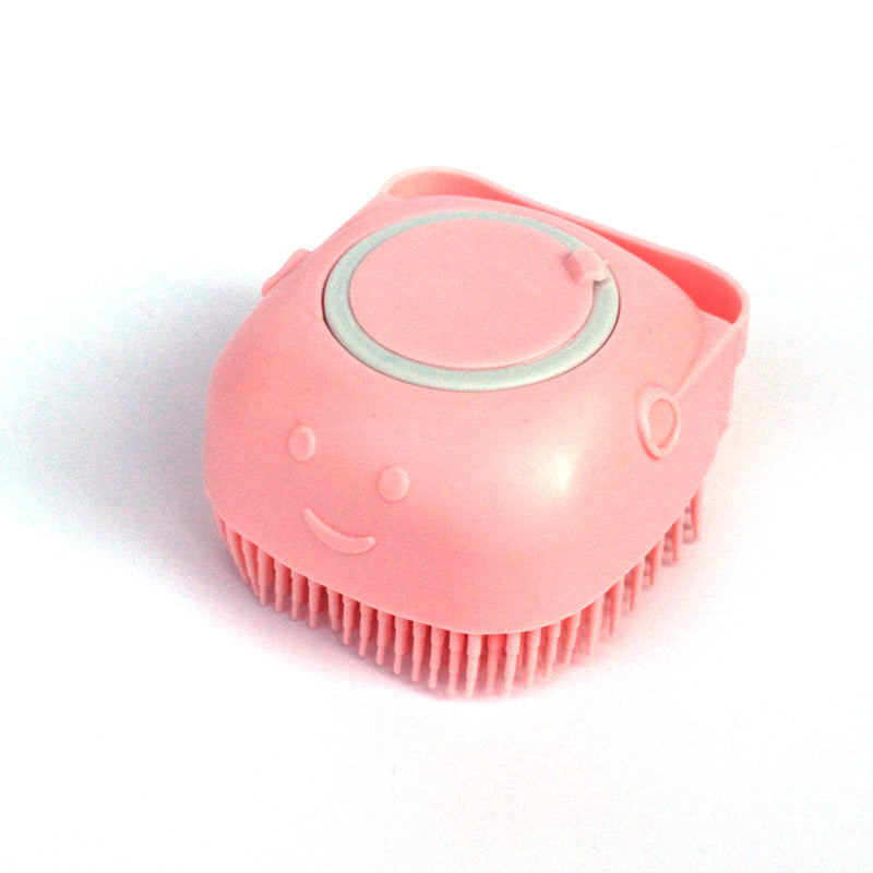 Silicone Pet Bath Brush | With Shampoo Dispenser