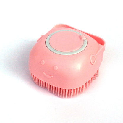 Silicone Pet Bath Brush | With Shampoo Dispenser