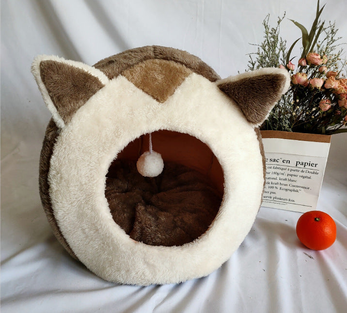 Pet cat litter closed cat litter kennel winter plus velvet  -  - Pets Crazy Shops -