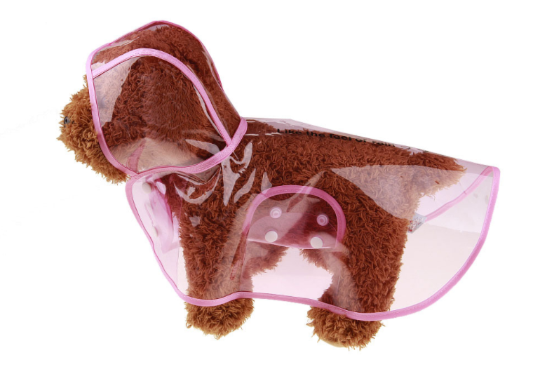1Pc Transparent Waterproof Dog Clothes Transparent Rain Coat Pet Clothes Puppy Raincoat Hoody Clothing For Dogs  -  - Pets Crazy Shops -