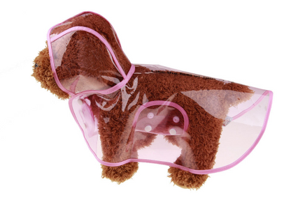 1Pc Transparent Waterproof Dog Clothes Transparent Rain Coat Pet Clothes Puppy Raincoat Hoody Clothing For Dogs  -  - Pets Crazy Shops -