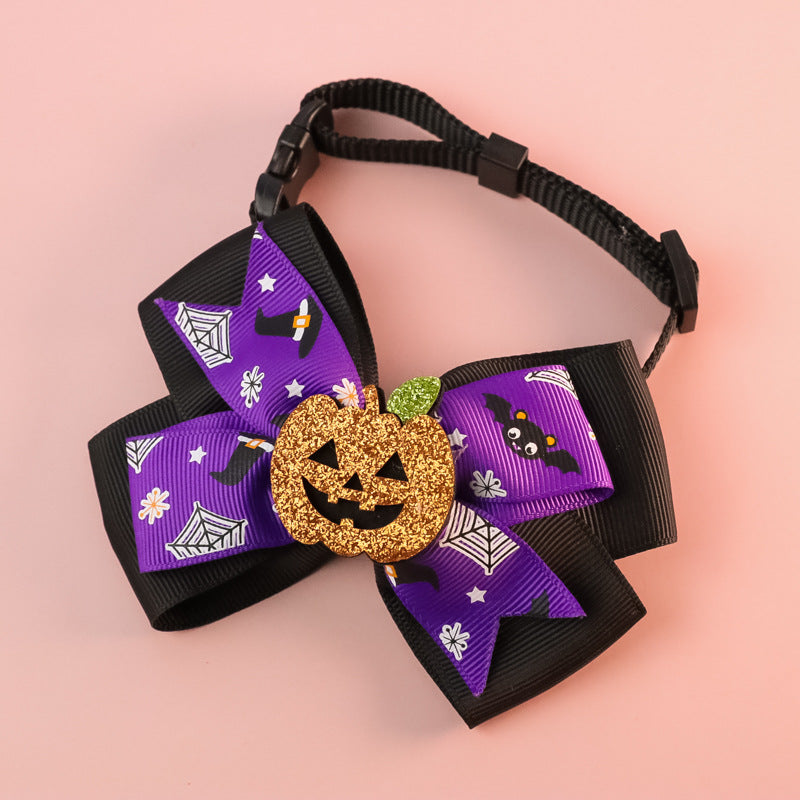 Pet Cat Dog Pumpkin Bow Tie Big Bell Decorations  -  - Pets Crazy Shops -