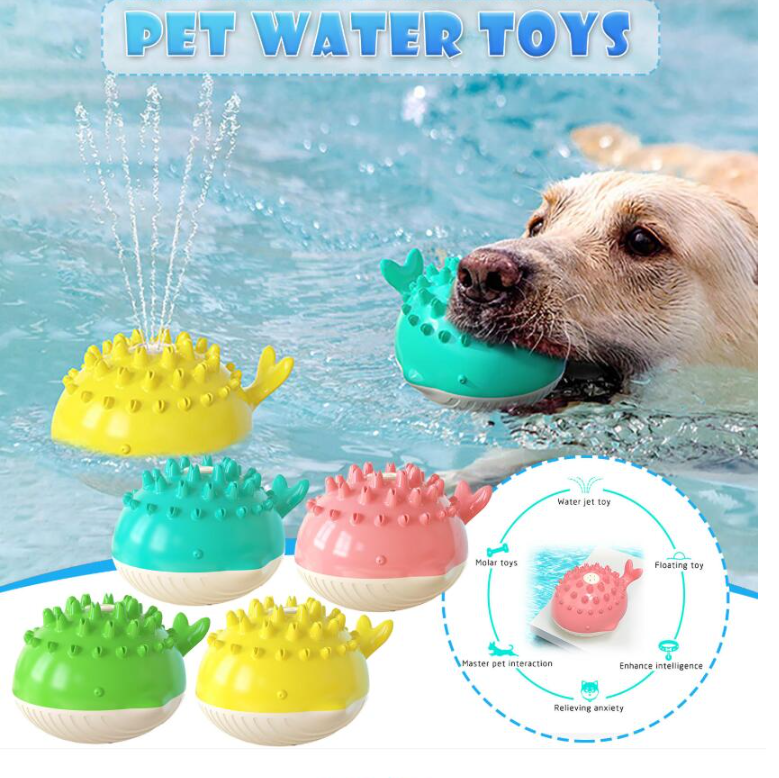 Pets Supplies Factory Amazon Hot Summer Electric Water Floating Swimming Pet Bathing Water Spray Dog Toy  -  - Pets Crazy Shops -