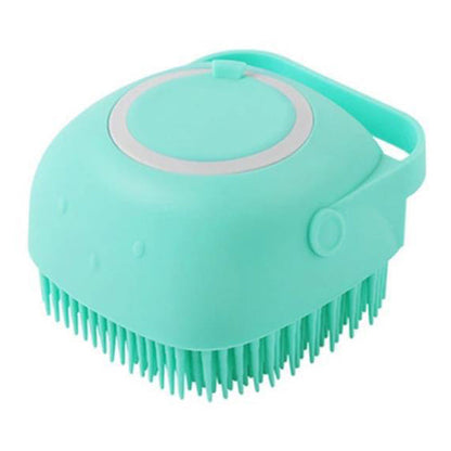 Silicone Pet Bath Brush | With Shampoo Dispenser
