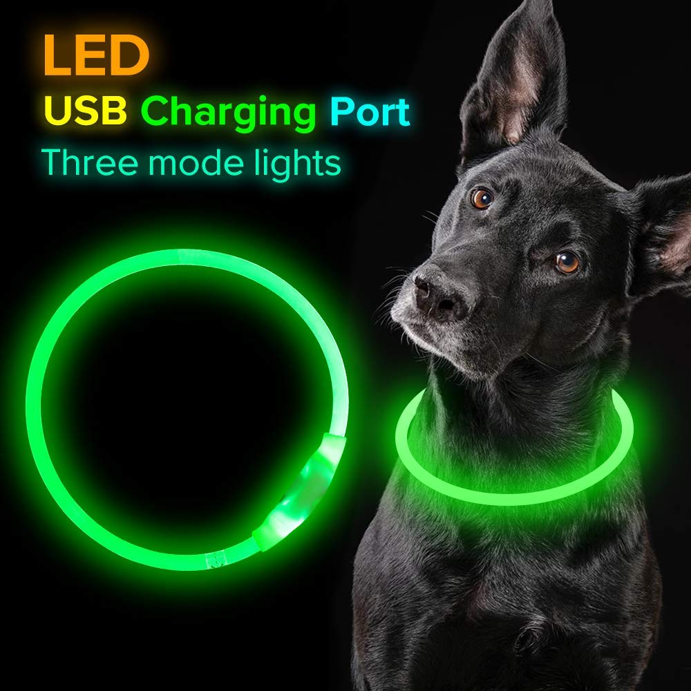 Pet Flashing Collar USB Rechargeable Glowing Necklace Safety Collar Light Up Collars For Night Walking Electric Dog Collar Neon  -  - Pets Crazy Shops -