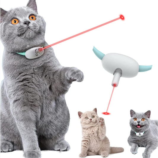 Automatic Cat Toy Smart Laser Teasing Cat Collar Electric USB Charging Kitten Amusing Toys Interactive Training Pet Items  -  - Pets Crazy Shops -