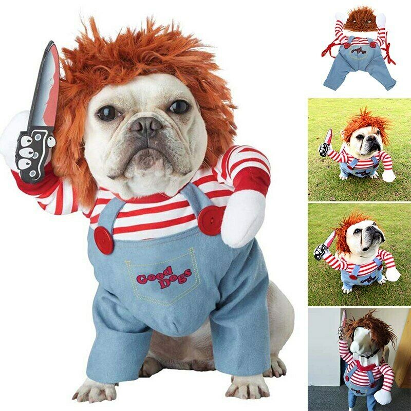Halloween Pet Costume Pet Dog Funny Clothes Adjustable Dog Cosplay Costume Scary Costume Party Gatherings  -  - Pets Crazy Shops -