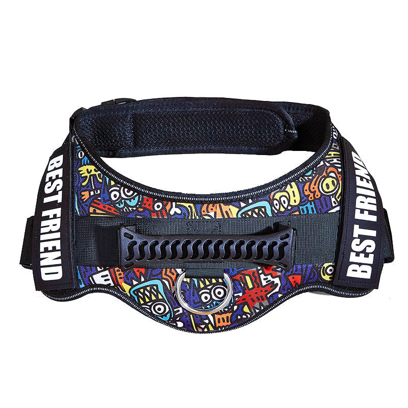 Dog Chest Braces Large Dog Collars Lead Rope Vest Clothes With Velcro  -  - Pets Crazy Shops -