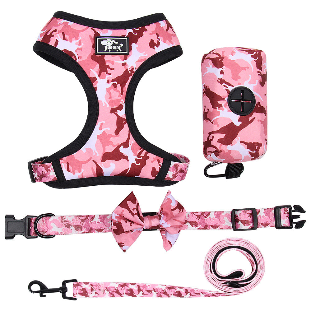 Printed Chest Harness Set Dog Rope Pet Supplies  -  - Pets Crazy Shops -