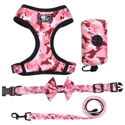 Printed Chest Harness Set Dog Rope Pet Supplies  -  - Pets Crazy Shops -