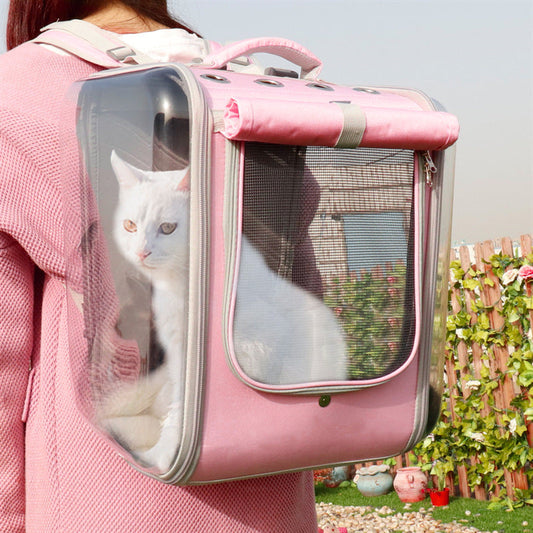 Pet Cat Carrier Backpack Breathable Cat Travel Outdoor Shoulder Bag For Small Dogs Cats Portable Packaging Carrying Pet Supplies  -  - Pets Crazy Shops -