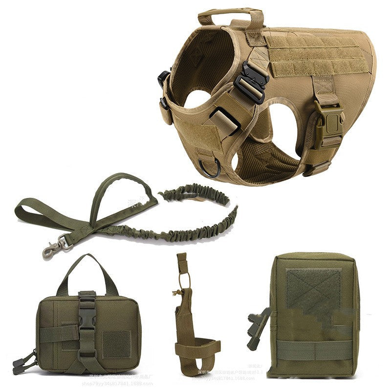 Tactical Dog Harness Pet German Shepherd K9 Training Vest Dog Harness And Leash Set For All Breeds Dogs  -  - Pets Crazy Shops -