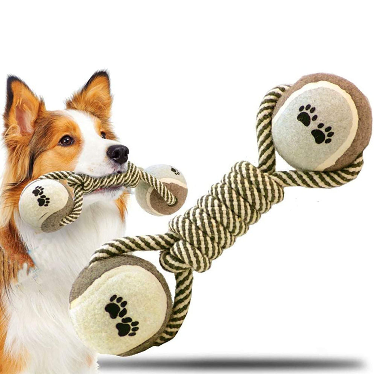 Pet Dog Toys For Large Small Dogs Toy Interactive Cotton Rope Mini Dog Toys Ball For Dogs Accessories Toothbrush Chew Premium Cotton-Poly Tug Toy For Dogs Interactive Rope Dog Toy For Medium Dogs  -  - Pets Crazy Shops -
