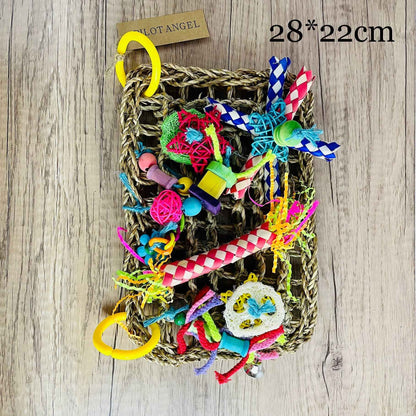 Parrot Toy Woodskin Hand-woven Boredom Cage Supplies  -  - Pets Crazy Shops -