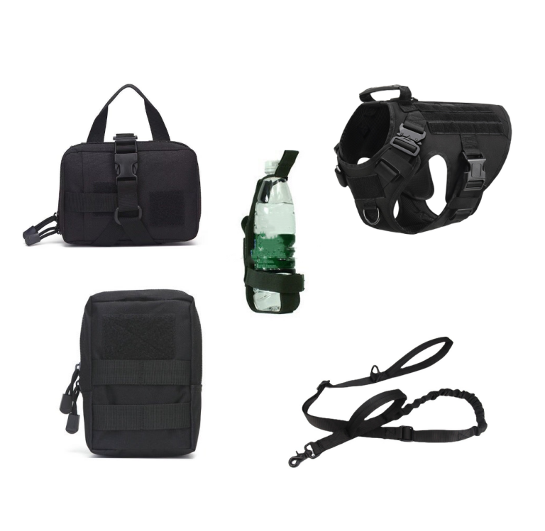 Tactical Dog Harness Pet German Shepherd K9 Training Vest Dog Harness And Leash Set For All Breeds Dogs  -  - Pets Crazy Shops -