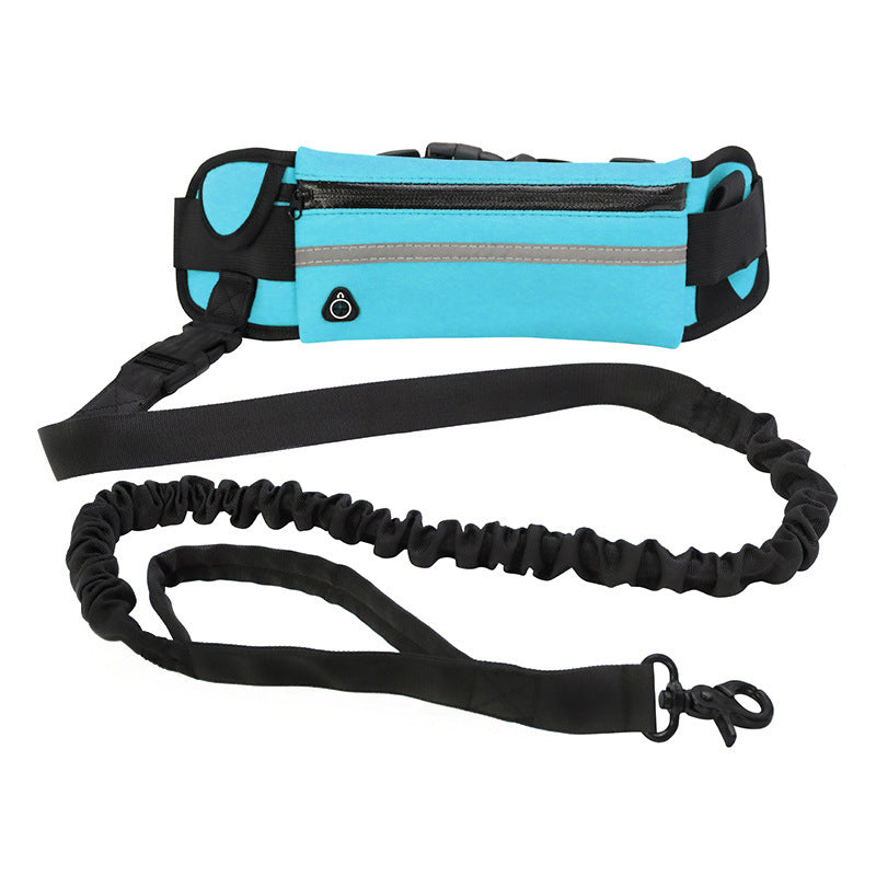 Hands Free Dog Leash Pet Walking And Training Belt With Shock Absorbing Bungee Leash For Up To 180lbs Large Dogs Phone Pocket And Water Bottle Holder  -  - Pets Crazy Shops -