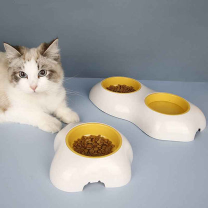 Egg-shaped Pet Bowl Drinking Water Single Bowl Double Bowl Dog Bowls Cute Pet Feeding Bowl Egg Yolk Shaped Food And Water Elevated Bowl Feeder  -  - Pets Crazy Shops -