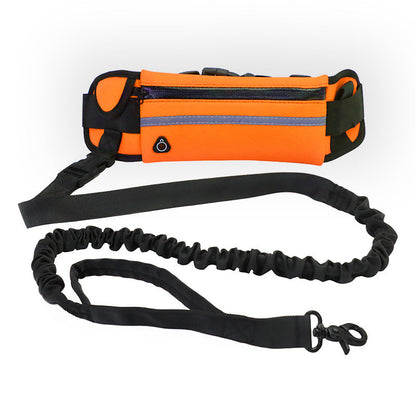 Hands Free Dog Leash Pet Walking And Training Belt With Shock Absorbing Bungee Leash For Up To 180lbs Large Dogs Phone Pocket And Water Bottle Holder  -  - Pets Crazy Shops -