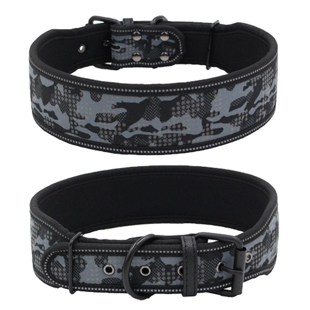 Reflective Camouflage Comfortable Dog Collar Dog Collar  -  - Pets Crazy Shops -