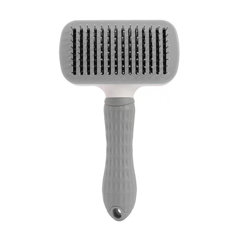 Cat Self-Cleaning Comb Stainless Steel Dog Comb Hair Brush One Key To Remove Floating Artifact  -  - Pets Crazy Shops -