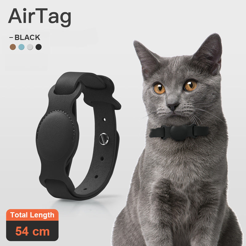 Anti-lost Device Cat And Dog Pet Collar Chain Leather Case  -  - Pets Crazy Shops -