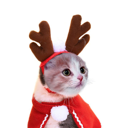 Cute Dog Cat Costume Christmas Cloak Halloween Disguise Cat  -  - Pets Crazy Shops -