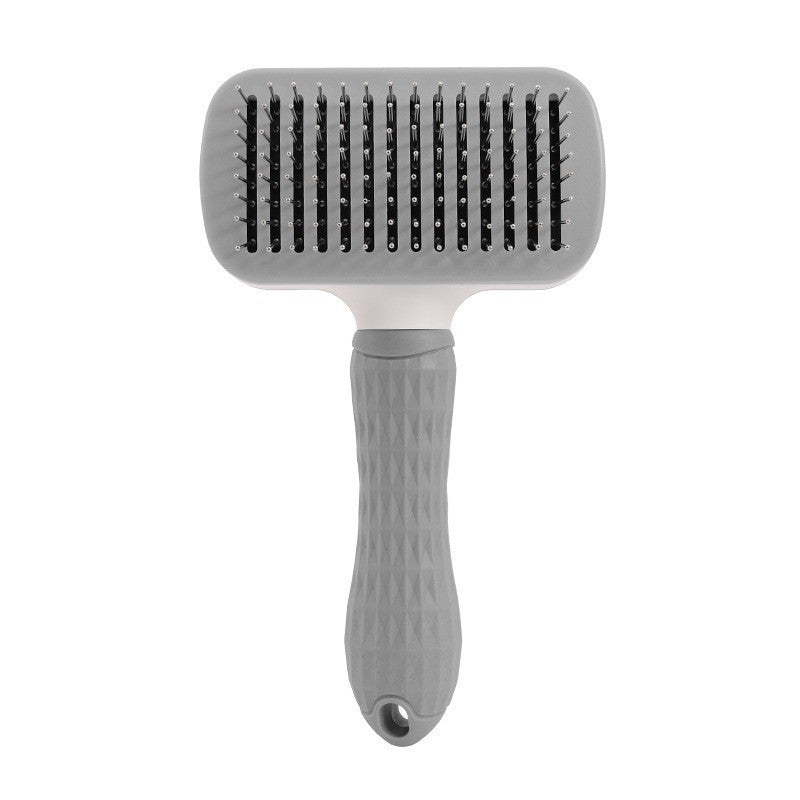 Cat Self-Cleaning Comb Stainless Steel Dog Comb Hair Brush One Key To Remove Floating Artifact  -  - Pets Crazy Shops -