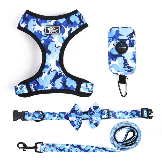 Printed Chest Harness Set Dog Rope Pet Supplies  -  - Pets Crazy Shops -