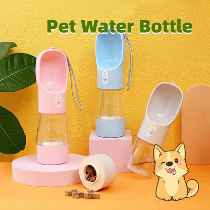 Portable Dog Water Bottle | & Feeder Bowl