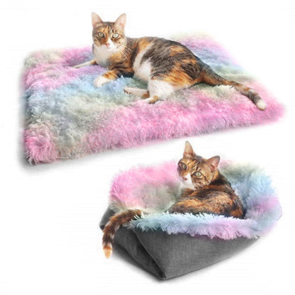 Pet Bed Mat New Pet Soft Dog Cat Blanket Fleece Cat Bed Mat Soft Warm Sleep Mat Cat Supplies Winter Foldable Pet Cushion  -  - Pets Crazy Shops -