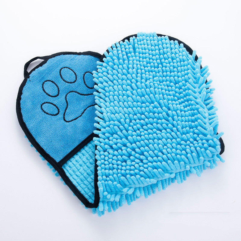 Super Absorbent Pet Bath Towel | Dog & Cat Chenille Quick-Dry Towel