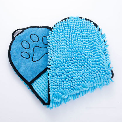 Super Absorbent Pet Bath Towel | Dog & Cat Chenille Quick-Dry Towel