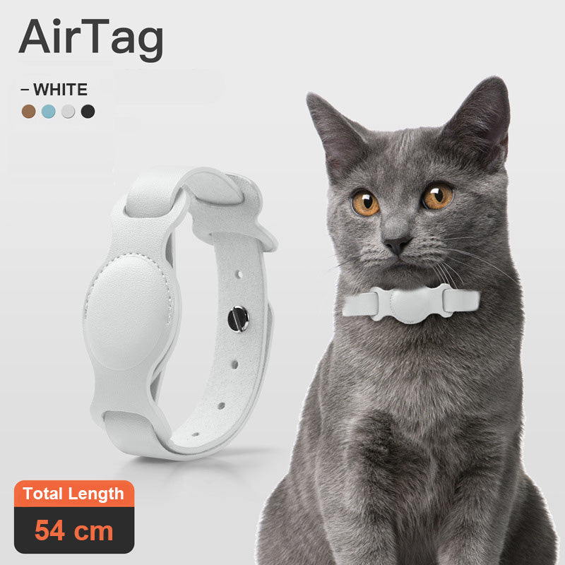 Anti-lost Device Cat And Dog Pet Collar Chain Leather Case  -  - Pets Crazy Shops -