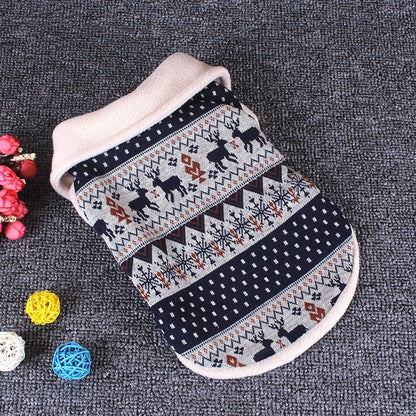Dog Christmas Fall Winter Cotton Sweater  -  - Pets Crazy Shops -