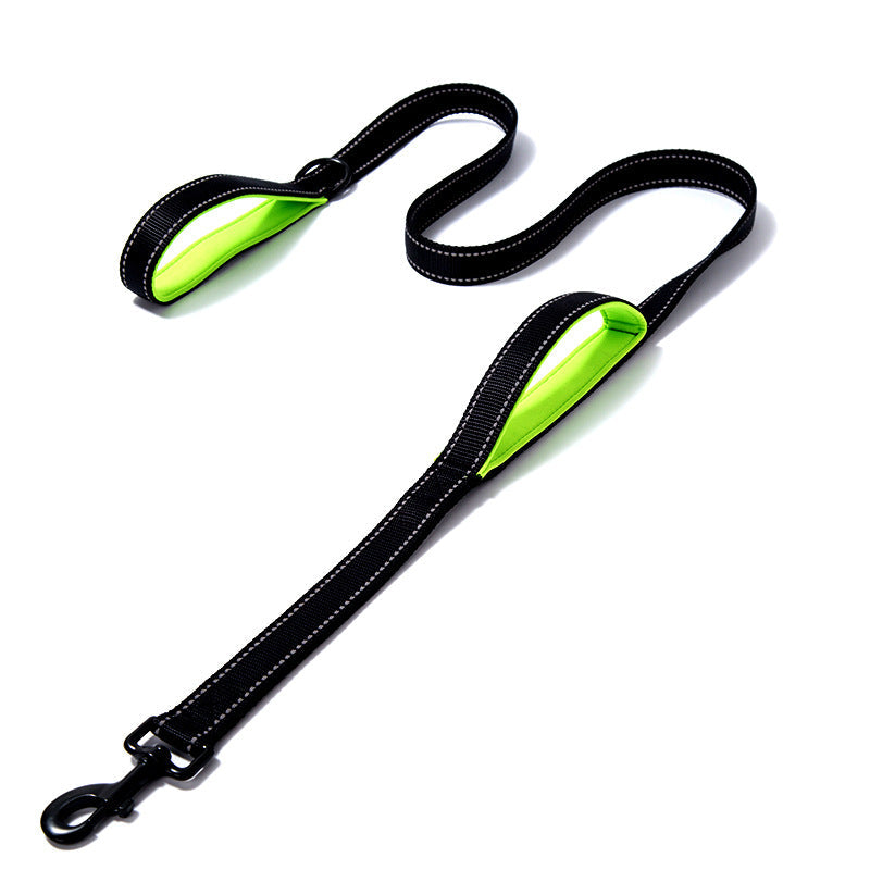 Pet Products Leash Leash Nylon Double Thickened Reflective Dog Leash  -  - Pets Crazy Shops -