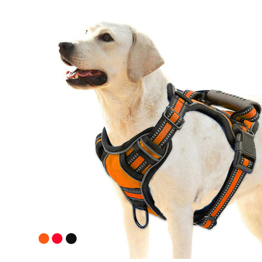 Dog Harness No Pull Breathable Reflective Pet Harness Vest  -  - Pets Crazy Shops -