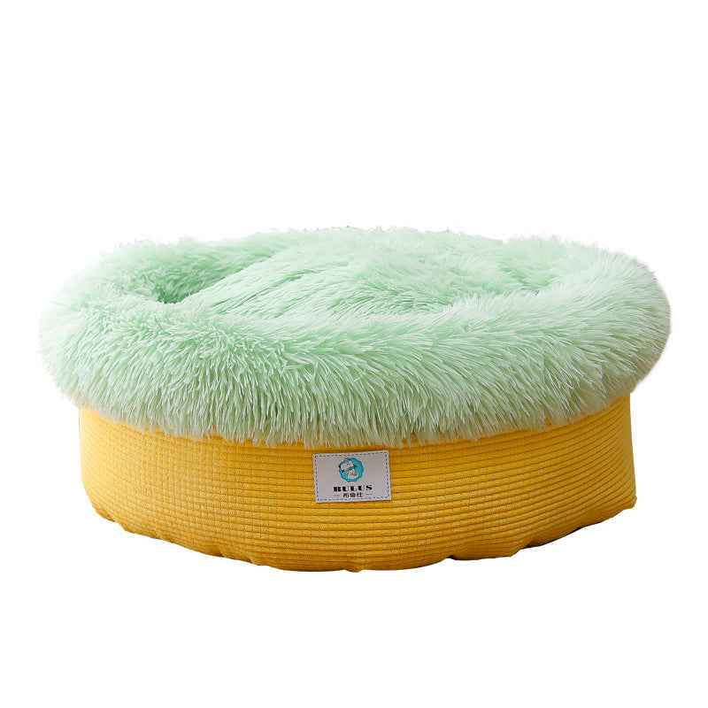 Winter Thick Plush Round Nest Deep Sleep Does Not Collapse  -  - Pets Crazy Shops -