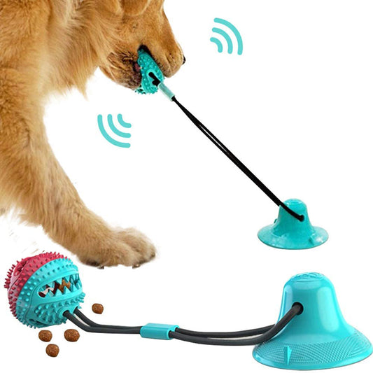 Dog Toys Silicon Suction Cup Tug Interactive Dog Ball Toy For Pet Chew Bite Tooth Cleaning Toothbrush Feeding Pet Supplies  -  - Pets Crazy Shops -