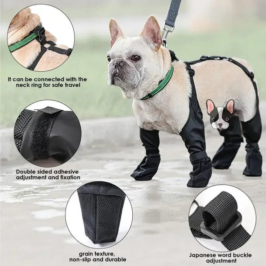 Waterproof Dog Shoes Adjustable Dog Boots Pet Breathbale Shoes For Outdoor Walking Soft French Dog Shoes Pets Paws Protector Pet Products  -  - Pets Crazy Shops -