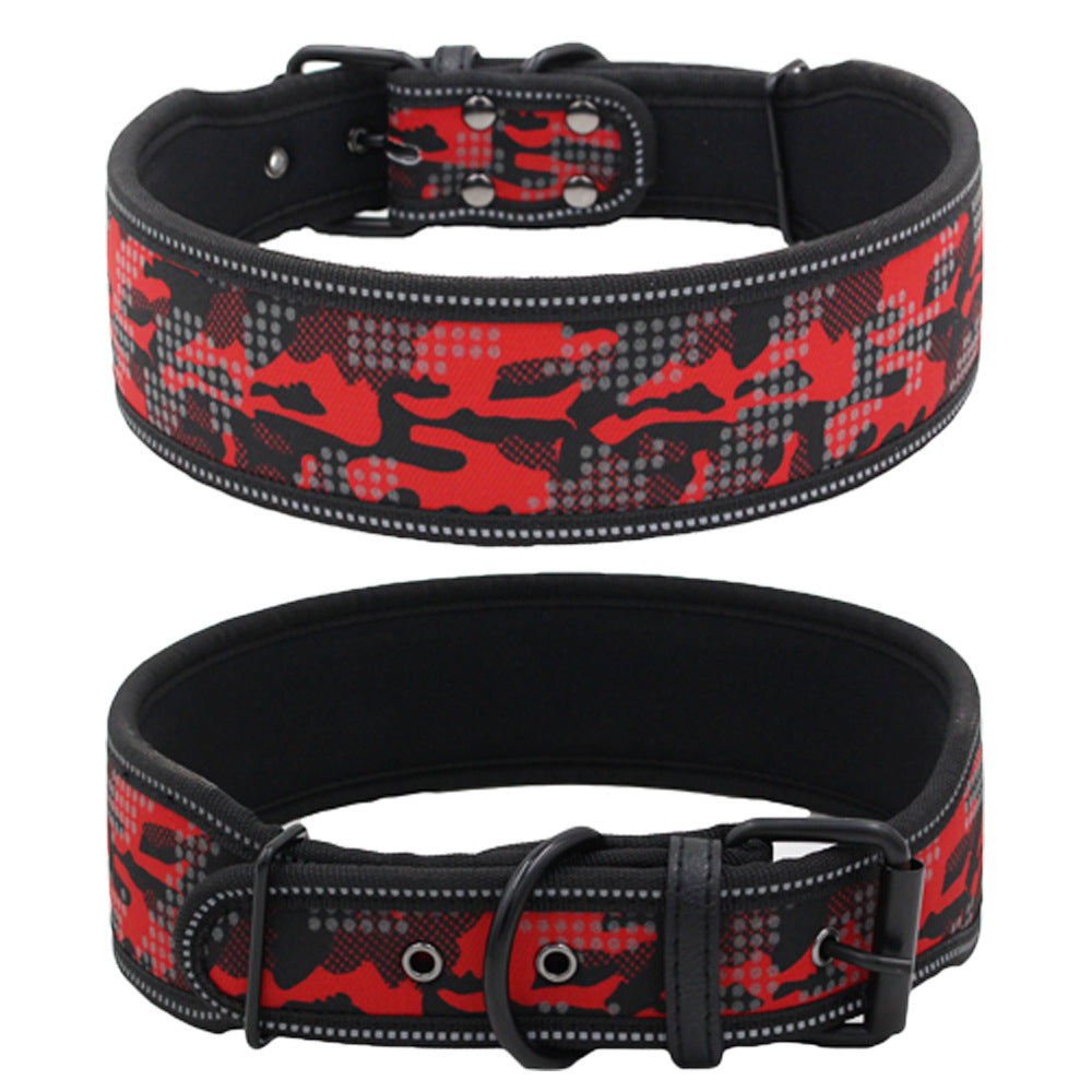 Reflective Camouflage Comfortable Dog Collar Dog Collar  -  - Pets Crazy Shops -