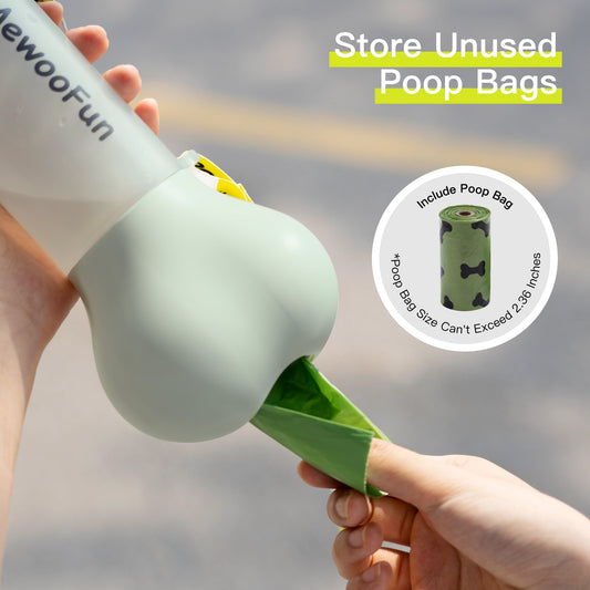 Mewoofun Pet Dog Water Bottle Feeder Bowl 2 in 1 Leak Proof Portable Food Bottle Pets Outdoor Travel Drinking Include Poop Bag  -  - Pets Crazy Shops -