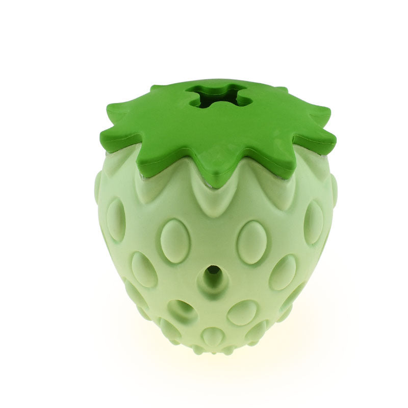 Pet Toy Chew Resistant Strawberry Leak Food Ball Pet Supplies Dog And Cat Toys  -  - Pets Crazy Shops -