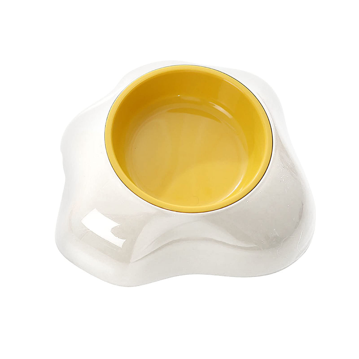 Egg-shaped Pet Bowl Drinking Water Single Bowl Double Bowl Dog Bowls Cute Pet Feeding Bowl Egg Yolk Shaped Food And Water Elevated Bowl Feeder  -  - Pets Crazy Shops -