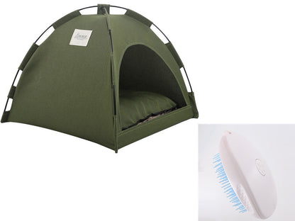 Cat Tent Cooling Mat  Dog House Pet Sofa Camping Dog Bed With Cushion For Dog Kennel Indoor Cat Nest Cat Bed Pets Products  -  - Pets Crazy Shops -