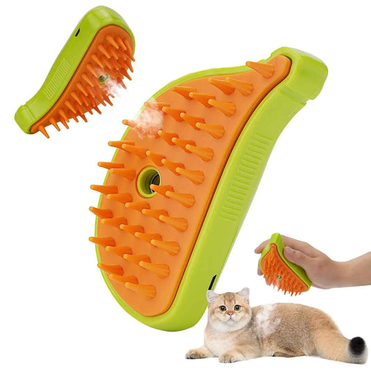 3 In 1 Pet Steam Brush Cat Dog Cleaning Steamy Spray Massage Beauty Comb Hair Removal Grooming Supplies Pets Accessories  -  - Pets Crazy Shops -