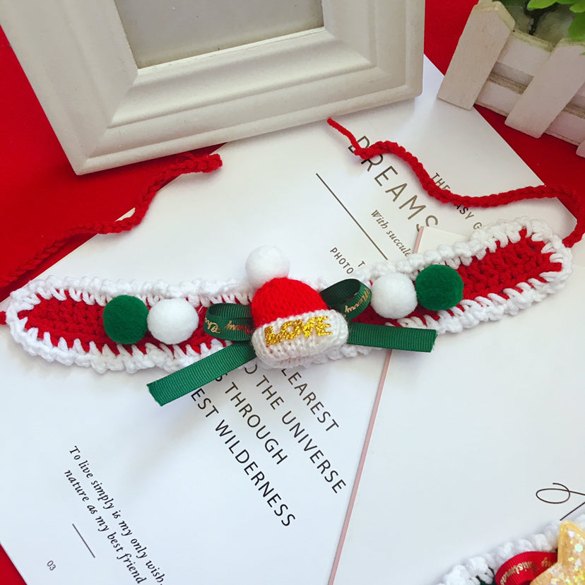 Wool Pet Collar Hand Woven Collar Christmas Pet Accessories  -  - Pets Crazy Shops -