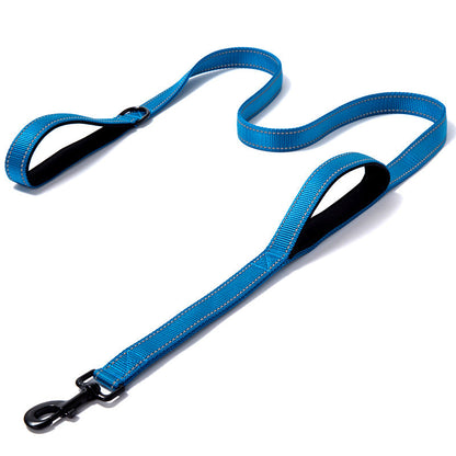 Pet Products Leash Leash Nylon Double Thickened Reflective Dog Leash  -  - Pets Crazy Shops -